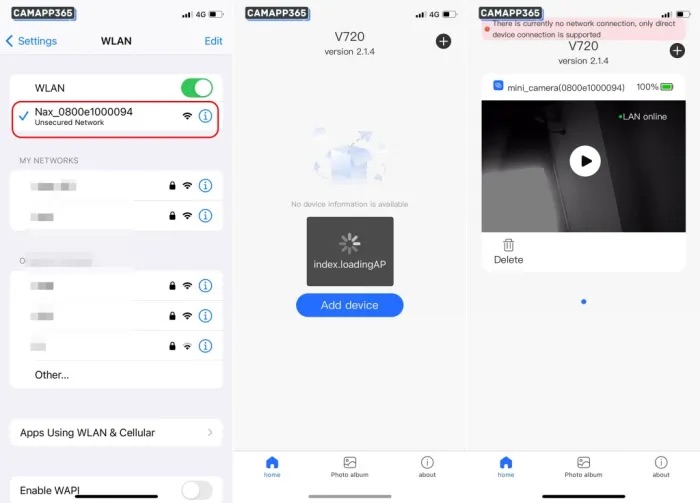 Connect to Camera Hotspot